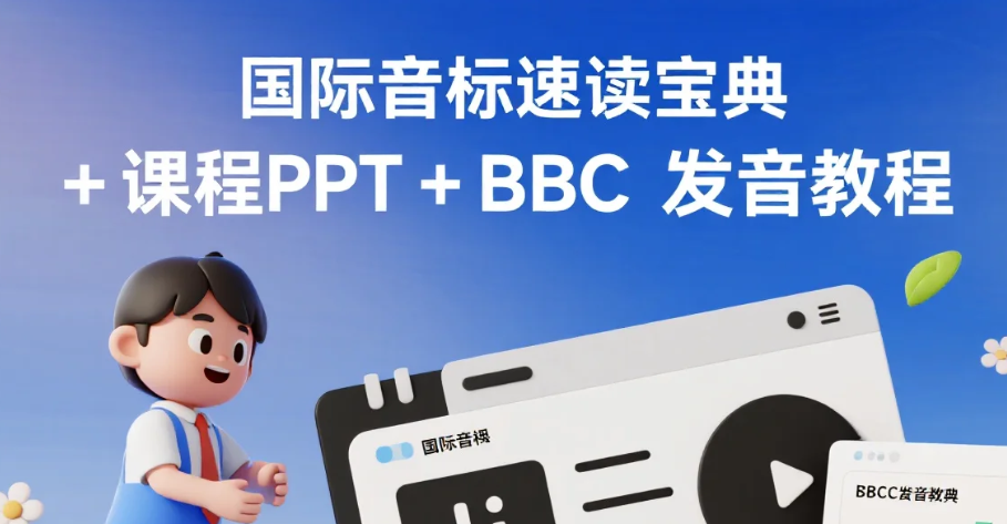【教程】国际音标速读宝典 + 课程PPT + BBC发音教程 mp4/pdf [1.12GB]