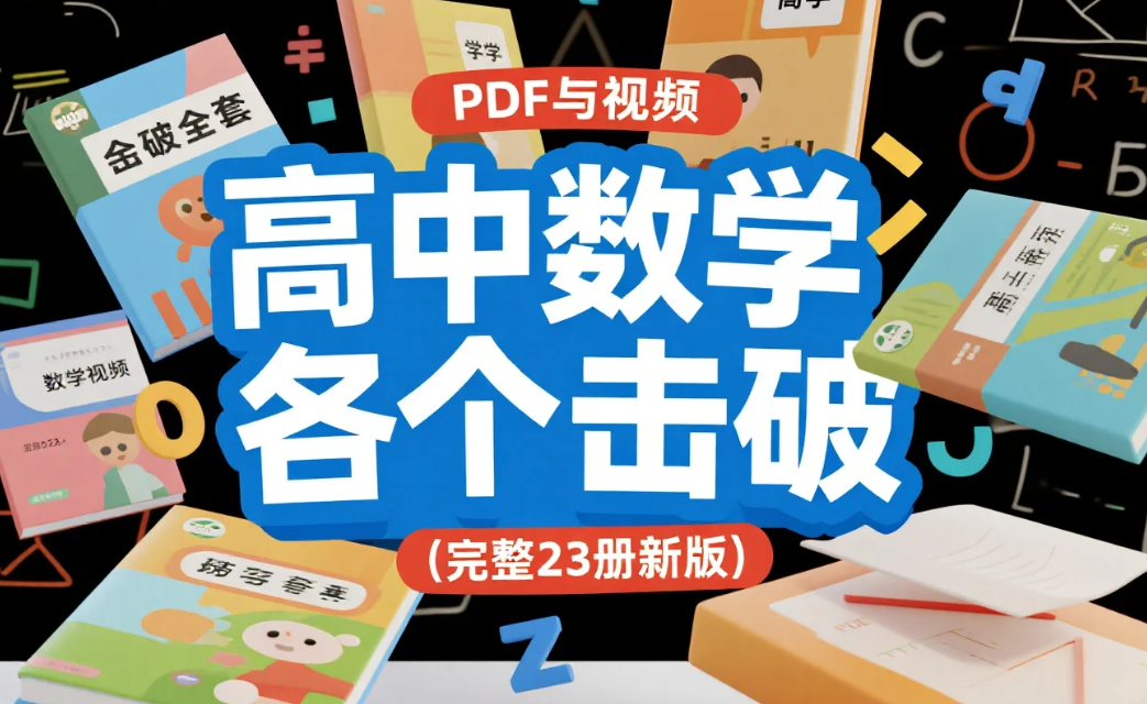 【资料】高中数学各个击破全套PDF与视频（完整23册新版）mp4/pdf 