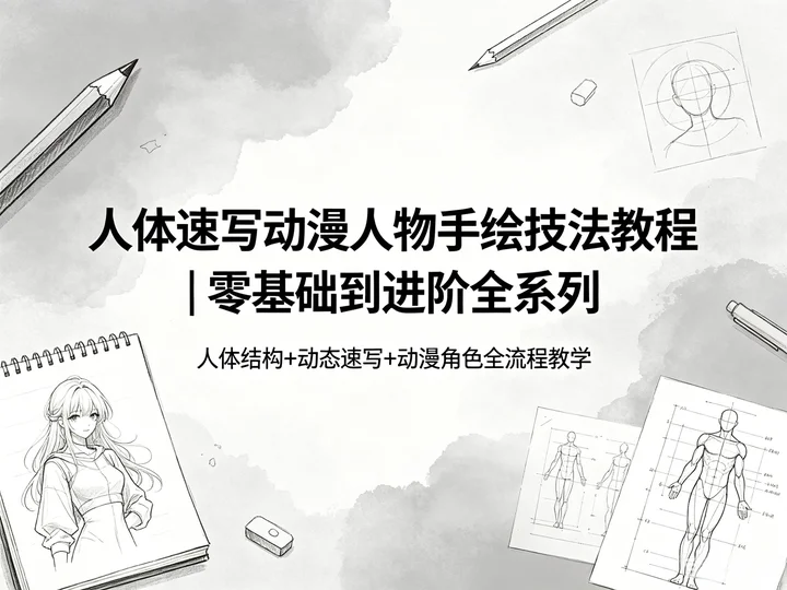 动漫手绘进阶|人体速写 + 角色设计全系列技法教程【13.1GB】 动漫手绘进阶|人体速写 + 角色设计全系列技法教程【13.1GB】